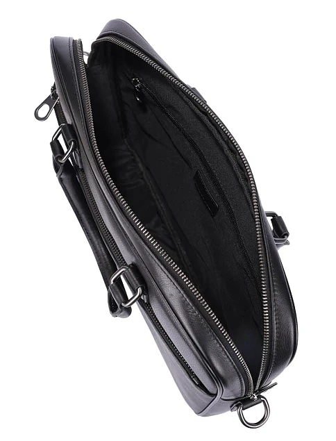 Чоловічий портфель шкіряний чорний - фото 5 - Miraton