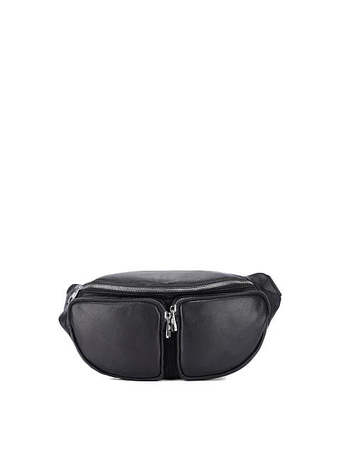 Мужская сумка кожаная черная - фото 1 - Miraton