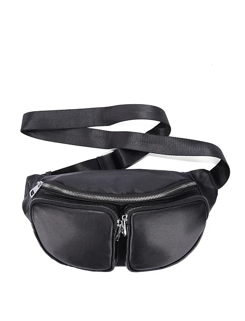 Мужская сумка кожаная черная - фото 6 - Miraton