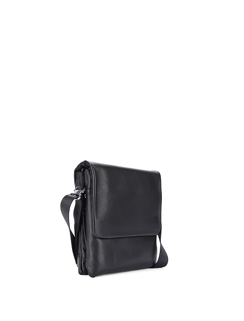 Мужская сумка мессенджер кожаная черная - фото 2 - Miraton