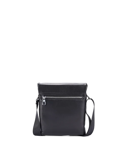 Мужская сумка мессенджер кожаная черная - фото 3 - Miraton