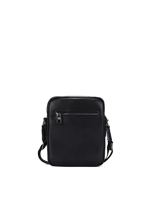 Чоловіча сумка через плече шкіряна чорна - фото 3 - Miraton