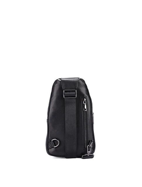 Мужская сумка кожаная черная - фото 3 - Miraton