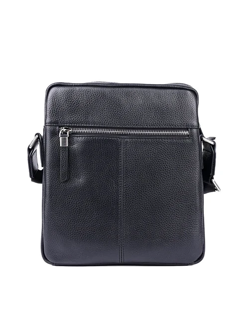 Мужская сумка через плечо кожаная черная - фото 3 - Miraton