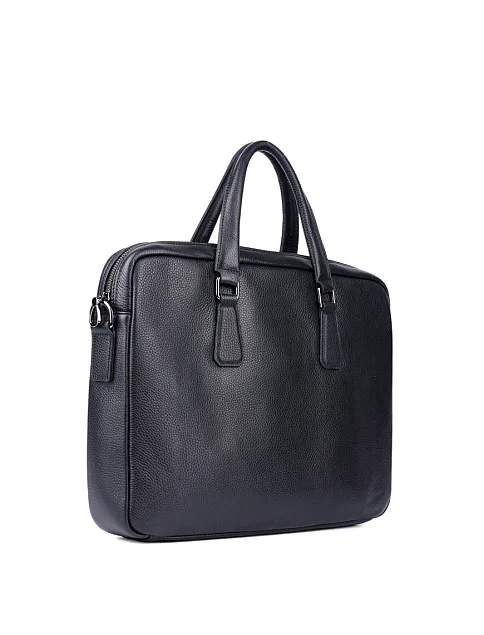 Чоловічий портфель шкіряний чорний - фото 2 - Miraton