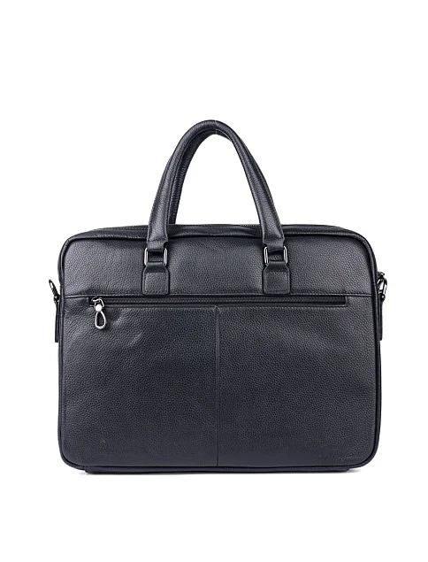 Чоловічий портфель шкіряний чорний - фото 3 - Miraton