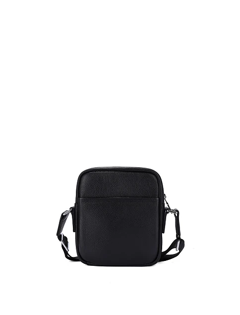 Мужская сумка через плечо кожаная черная - фото 3 - Miraton