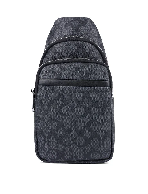 Чоловіча сумка з екошкіри чорна - фото 1 - Miraton