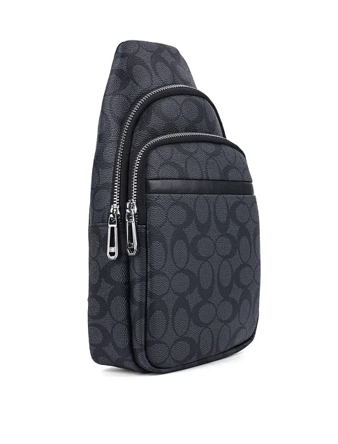 Чоловіча сумка з екошкіри чорна - фото 2 - Miraton