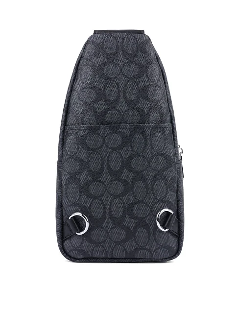 Чоловіча сумка з екошкіри чорна - фото 3 - Miraton