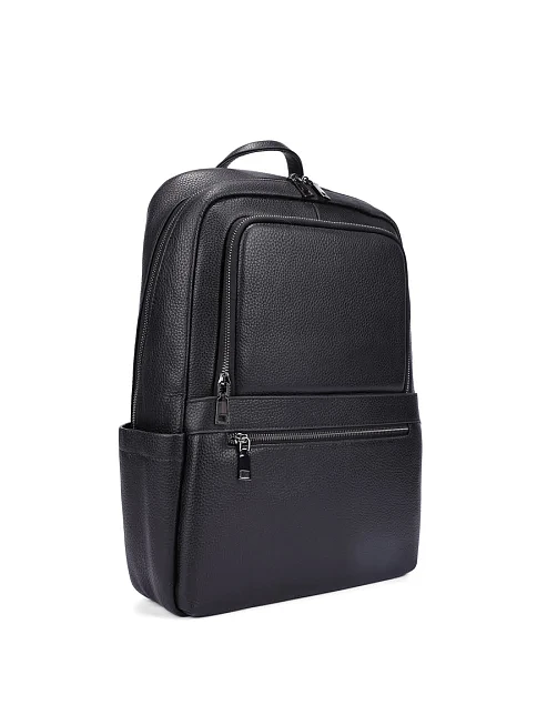 Чоловічий рюкзак шкіряний чорний - фото 2 - Miraton