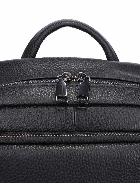 Чоловічий рюкзак шкіряний чорний - фото 4 - Miraton