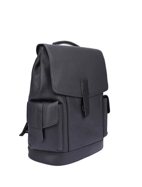 Чоловічий рюкзак шкіряний чорний - фото 3 - Miraton