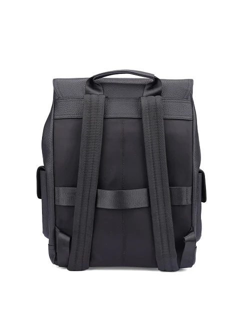 Чоловічий рюкзак шкіряний чорний - фото 4 - Miraton