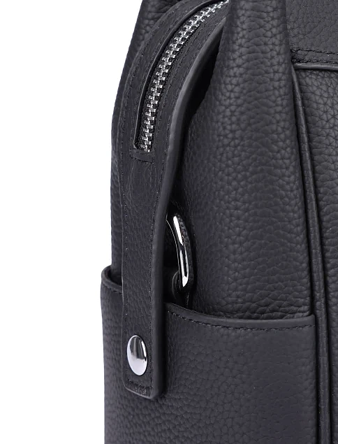 Чоловічий портфель шкіряний чорний - фото 4 - Miraton