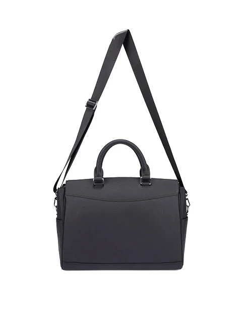 Чоловічий портфель шкіряний чорний - фото 6 - Miraton