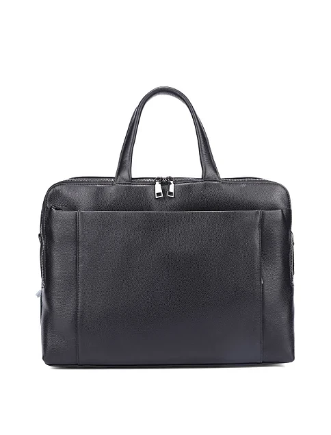 Чоловічий портфель шкіряний чорний - фото 1 - Miraton