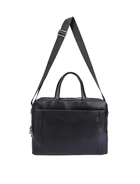 Чоловічий портфель шкіряний чорний - фото 6 - Miraton