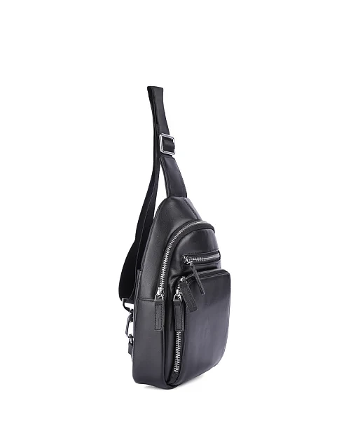 Мужская сумка кожаная черная - фото 2 - Miraton