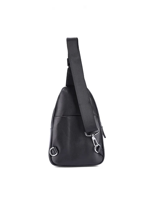 Мужская сумка кожаная черная - фото 3 - Miraton