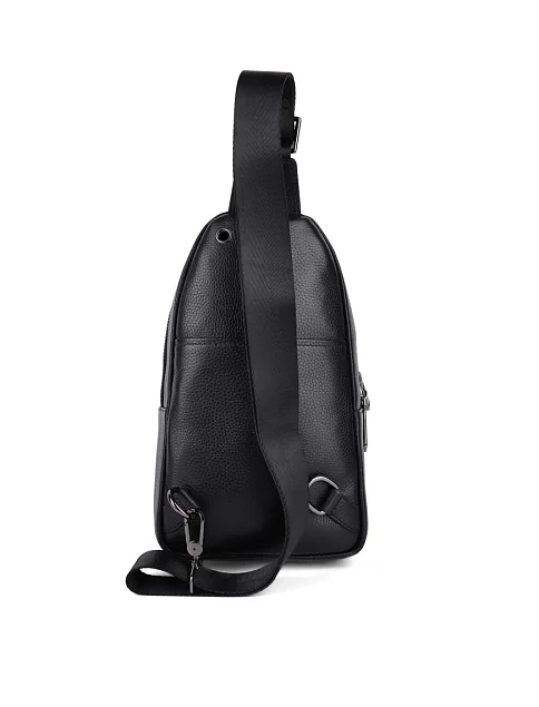 Мужская сумка кожаная черная - фото 3 - Miraton