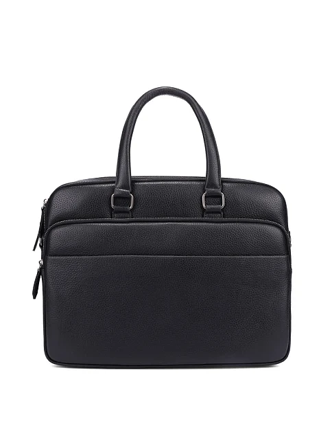 Чоловічий портфель шкіряний чорний - фото 1 - Miraton