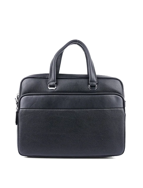 Чоловічий портфель шкіряний чорний - фото 1 - Miraton