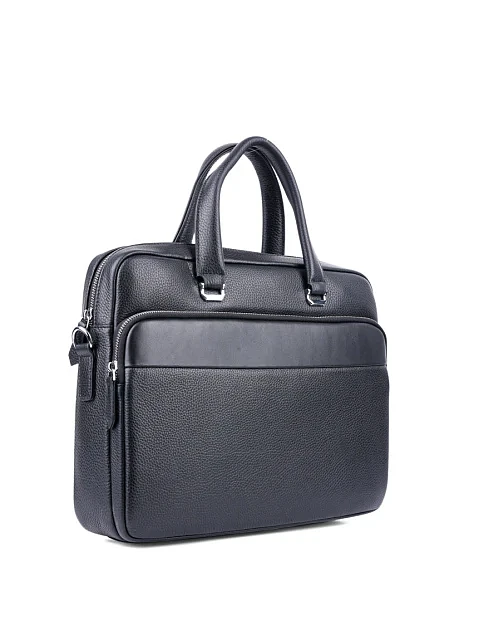 Чоловічий портфель шкіряний чорний - фото 2 - Miraton