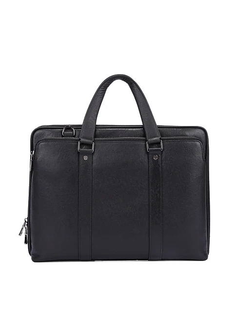 Чоловічий портфель шкіряний чорний - фото 1 - Miraton
