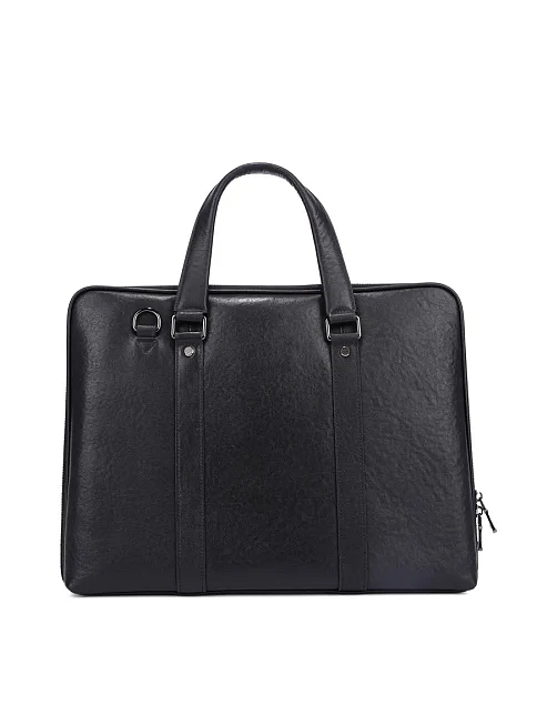 Чоловічий портфель шкіряний чорний - фото 3 - Miraton