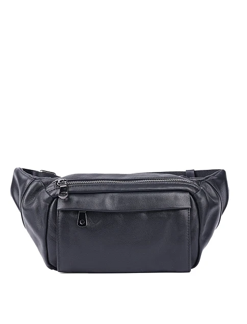 Мужская сумка кожаная черная - фото 1 - Miraton