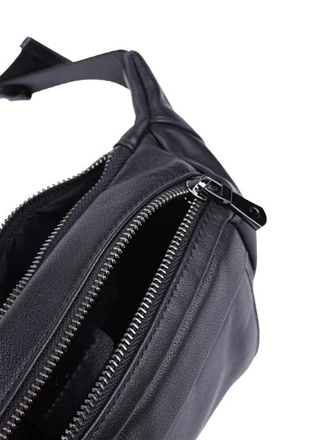 Мужская сумка кожаная черная - фото 5 - Miraton