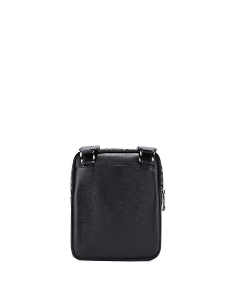 Мужская сумка кросс-боди кожаная черная - фото 3 - Miraton