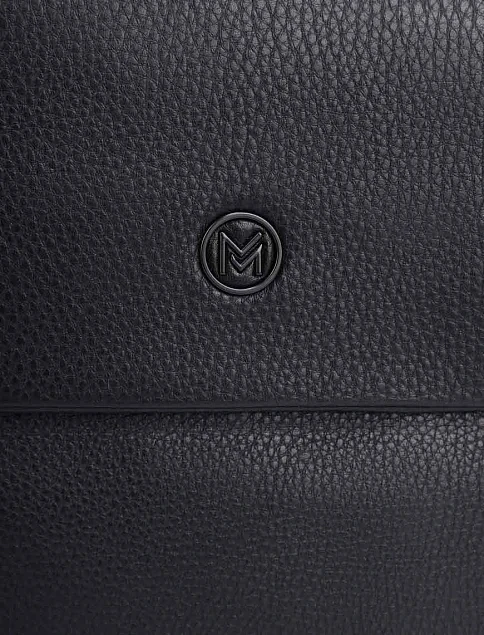 Мужская сумка мессенджер кожаная черная - фото 4 - Miraton