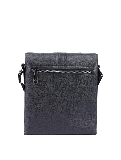 Мужская сумка мессенджер кожаная черная - фото 3 - Miraton