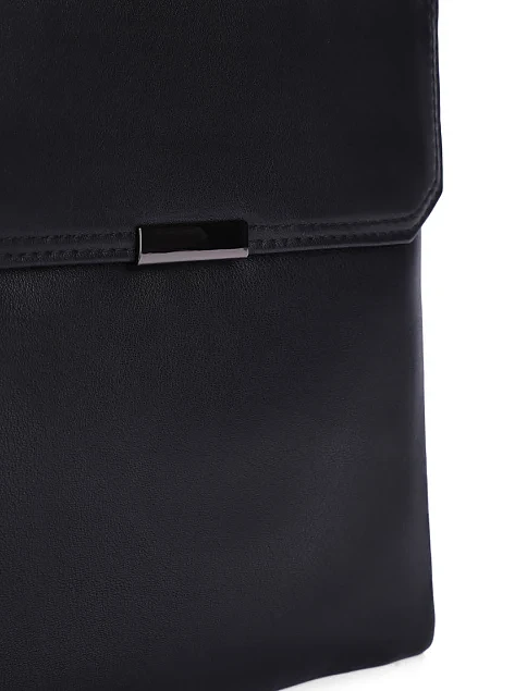 Мужская сумка мессенджер кожаная черная - фото 4 - Miraton