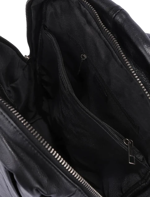 Чоловічий рюкзак шкіряний чорний - фото 5 - Miraton