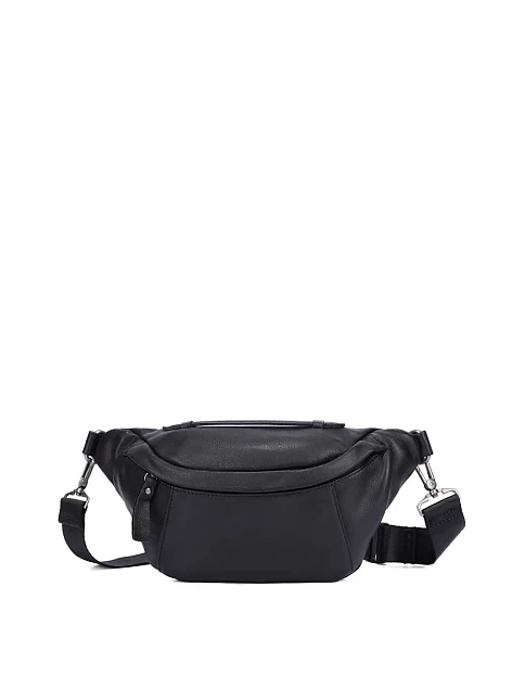 Мужская сумка кожаная черная - фото 1 - Miraton