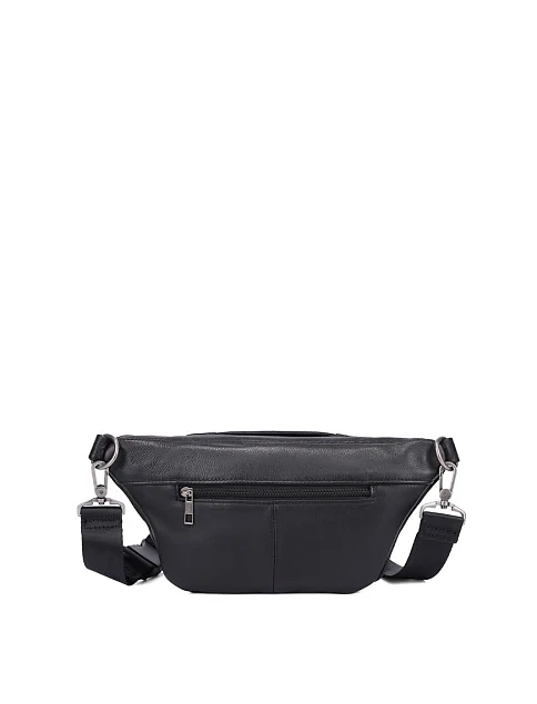 Мужская сумка кожаная черная - фото 3 - Miraton