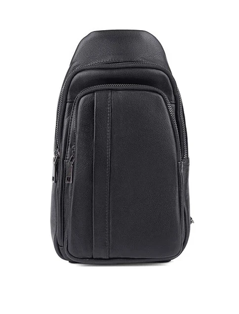 Мужская сумка кожаная черная - фото 1 - Miraton