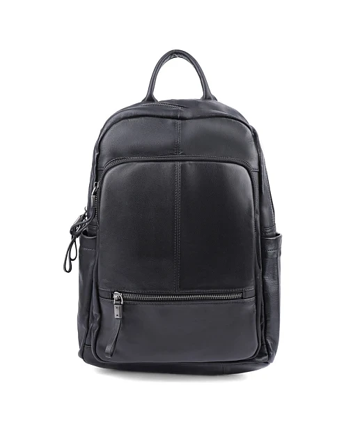 Чоловічий рюкзак шкіряний чорний - фото 1 - Miraton