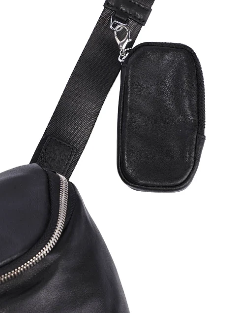 Мужская сумка через плечо кожаная черная - фото 5 - Miraton