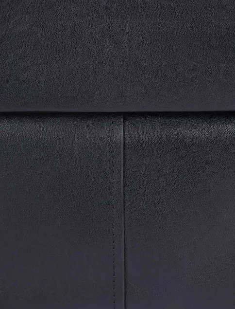 Мужская сумка мессенджер кожаная черная - фото 4 - Miraton