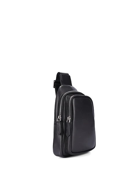 Мужская сумка кожаная черная - фото 2 - Miraton