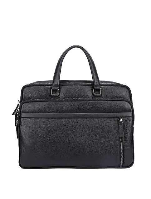 Чоловічий портфель шкіряний чорний - фото 1 - Miraton