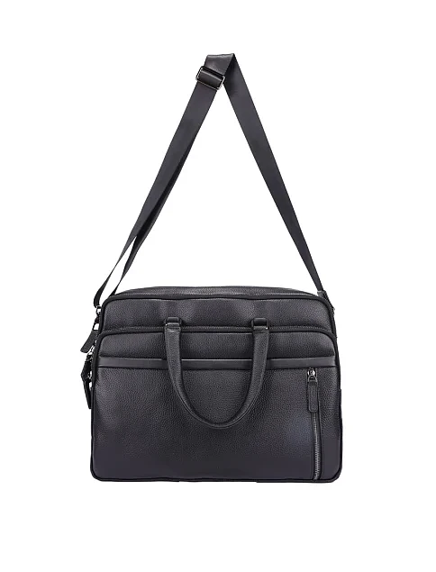 Чоловічий портфель шкіряний чорний - фото 5 - Miraton