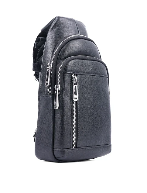 Мужская сумка кожаная черная - фото 2 - Miraton