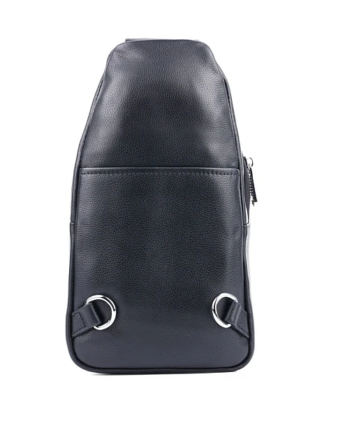 Мужская сумка кожаная черная - фото 3 - Miraton