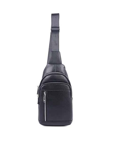 Мужская сумка кожаная черная - фото 4 - Miraton