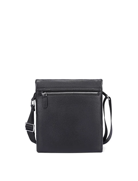 Мужская сумка мессенджер кожаная черная - фото 3 - Miraton